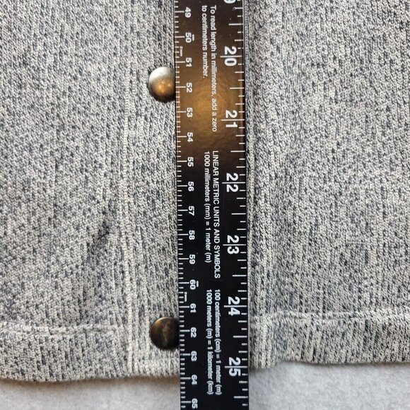 Coldwater Creek Vest Womens Size Medium Snap Front Sweater Knit Hooded Gray - Picture 4 of 10